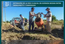 Extensión de la red cloacal en avenida Bozan entre Sanguinetti y Zamorano