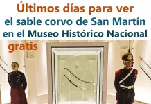Últimos días para ver el sable corvo de San Martín en el Museo Histórico Nacional
