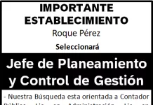 Búsqueda laboral | Jefe de planeamiento y control de gestión