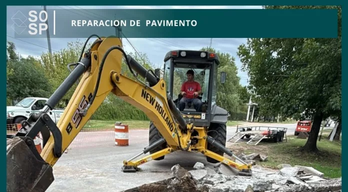 Finalizó la reparación del pavimento en la calle Almafuerte intercesión Av. Saavedra