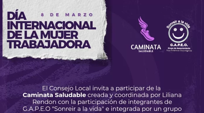 El Consejo Local invita a participar y acompañar la «Caminata saludable»