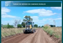 La dirección de mantenimiento de la red vial, se encuentra realizando tareas de roturación, repaso y nivelación en distintos caminos rurales y urbanos