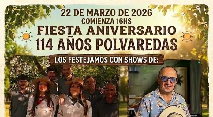 Cronograma de artistas por los 114 años de Polvaredas