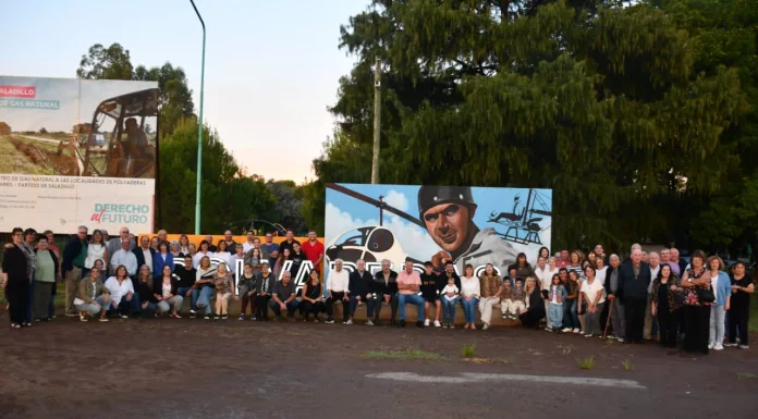 Se presento el mural por los 114 años de la fundación de Polvaredas