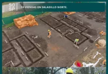 Avances de obra viviendas en Saladillo Norte